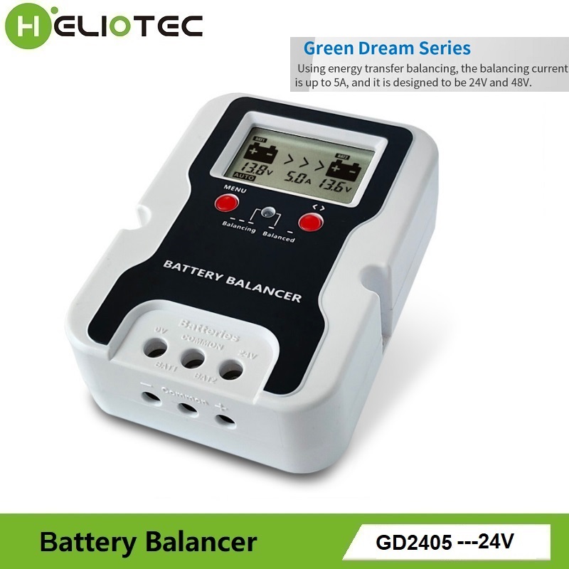 Battery Equalizer Balancer - HELIOTEC 24В LED-дисплейный балансир заряда для