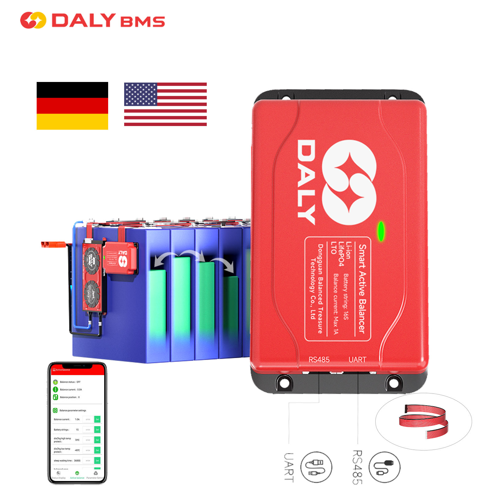 Battery Equalizer Balancer - Активный эквалайзер Daly 1A, умный активный